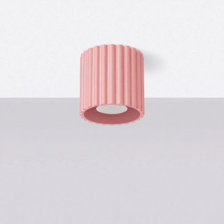Sollux Lighting Plafon AURA 1 różowy GU10