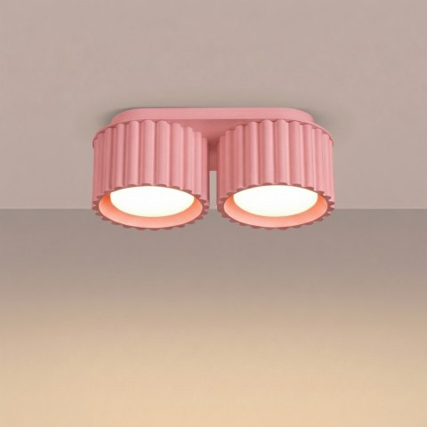Sollux Lighting Plafon AURA 2 różowy Gx53