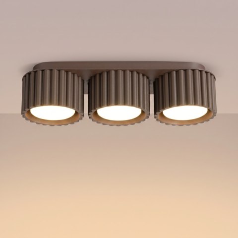 Sollux Lighting Plafon AURA 3 brązowy Gx53