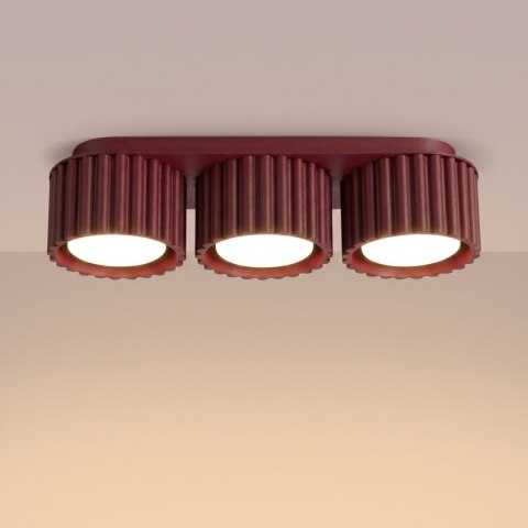 Sollux Lighting Plafon AURA 3 burgund Gx53