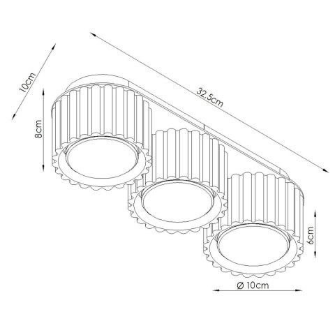 Sollux Lighting Plafon AURA 3 różowy Gx53