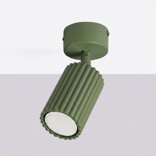 Sollux Lighting Plafon KARBON 1 zielona oliwka