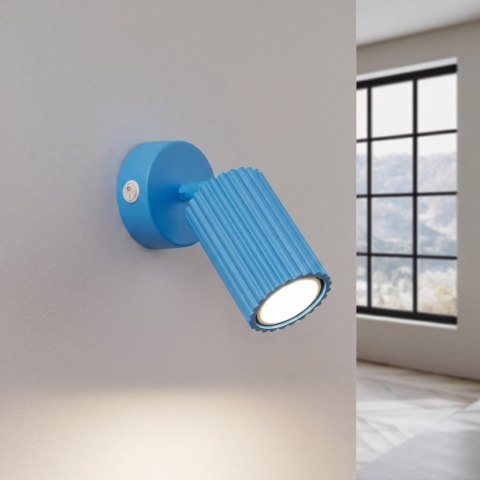 Sollux Lighting Kinkiet KARBON błękitny z włącznikiem