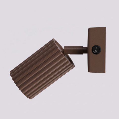 Sollux Lighting Kinkiet KARBON brązowy z włącznikiem