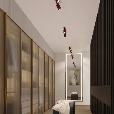 Sollux Lighting Kinkiet KARBON burgund z włącznikiem