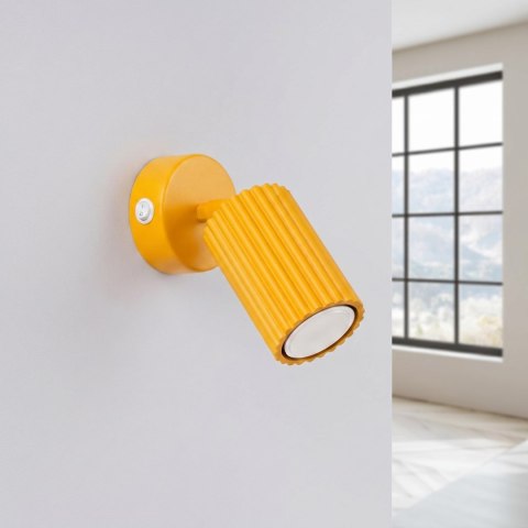 Sollux Lighting Kinkiet KARBON żółty z włącznikiem
