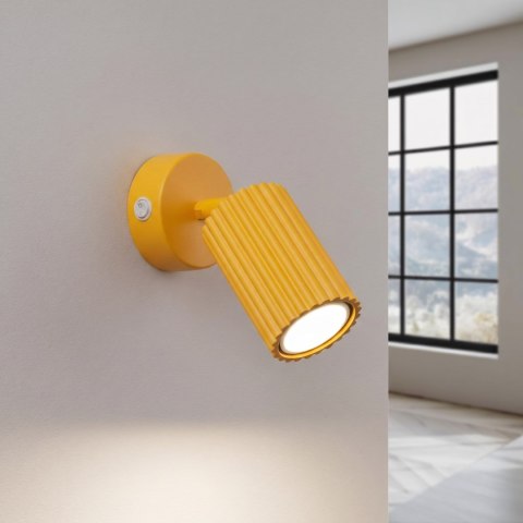Sollux Lighting Kinkiet KARBON żółty z włącznikiem