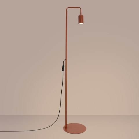 Sollux Lighting Lampa podłogowa KARBON 1 ochra czerwona