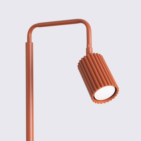 Sollux Lighting Lampa podłogowa KARBON 1 ochra czerwona