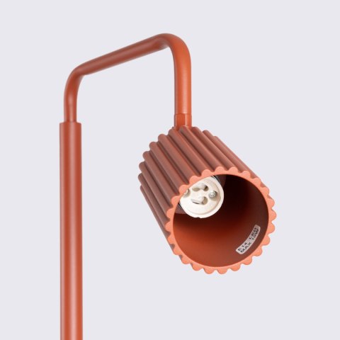 Sollux Lighting Lampa podłogowa KARBON 1 ochra czerwona