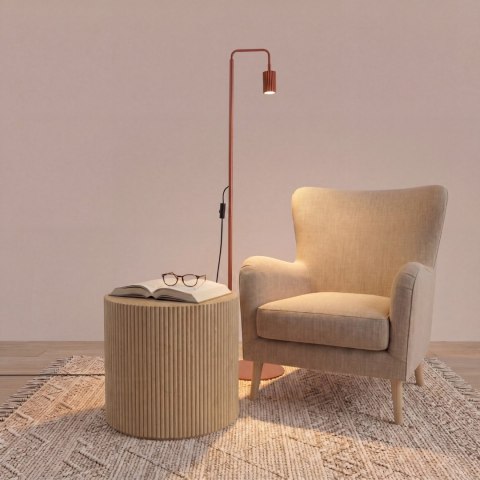Sollux Lighting Lampa podłogowa KARBON 1 ochra czerwona