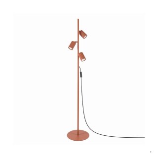 Sollux Lighting Lampa podłogowa KARBON 3 ochra czerwona