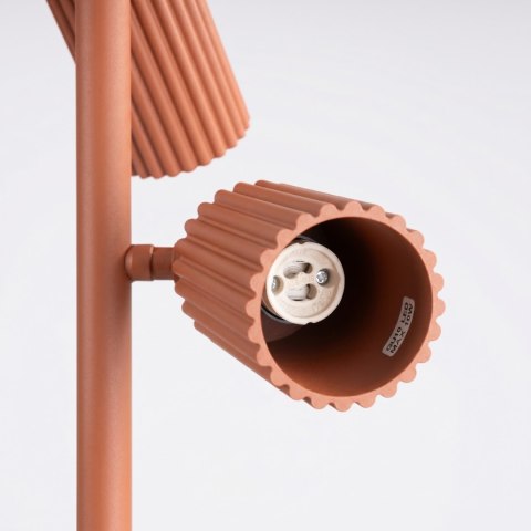Sollux Lighting Lampa podłogowa KARBON 3 ochra czerwona