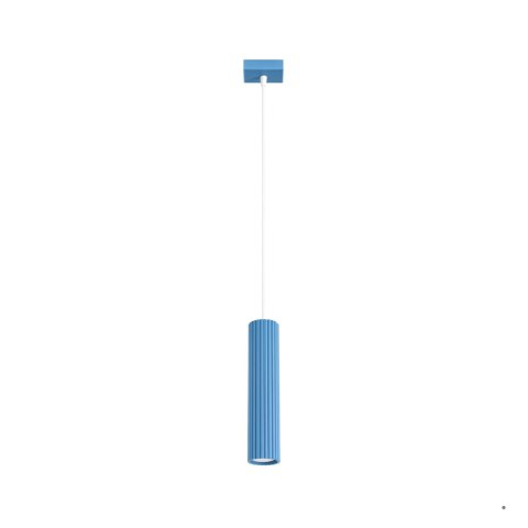 Sollux Lighting Lampa wisząca KARBON 1 błękitna