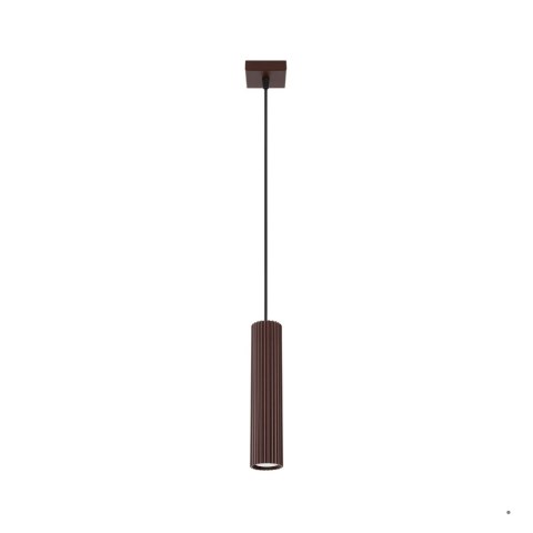 Sollux Lighting Lampa wisząca KARBON 1 brązowa