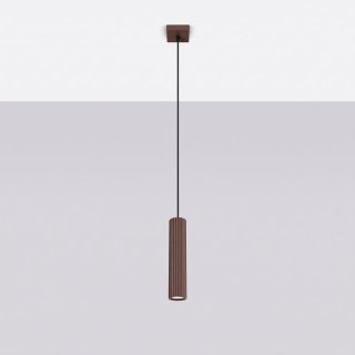 Sollux Lighting Lampa wisząca KARBON 1 brązowa