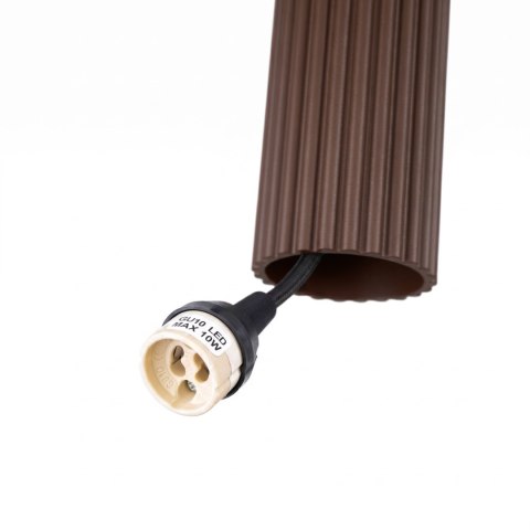 Sollux Lighting Lampa wisząca KARBON 1 brązowa
