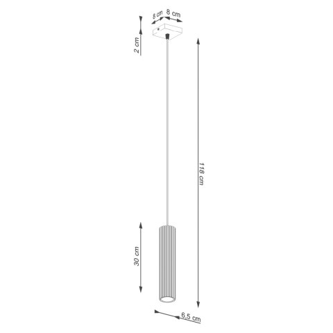 Sollux Lighting Lampa wisząca KARBON 1 brązowa