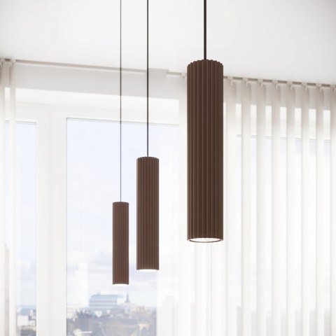 Sollux Lighting Lampa wisząca KARBON 1 brązowa