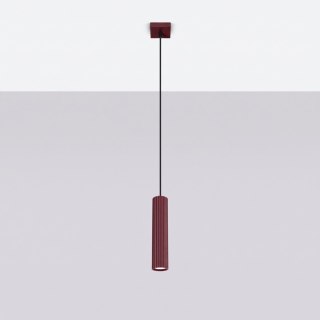 Sollux Lighting Lampa wisząca KARBON 1 burgund