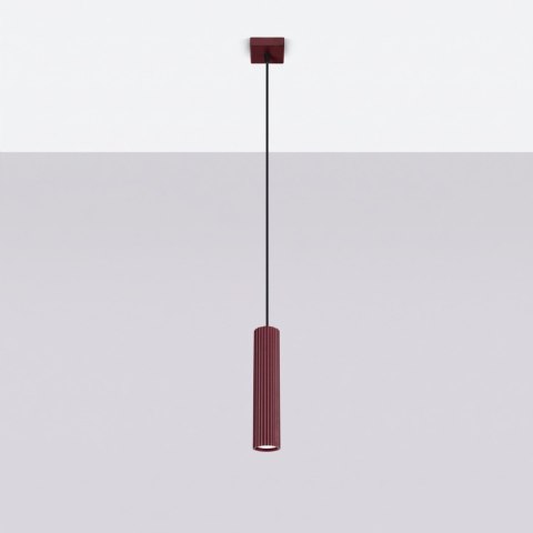 Sollux Lighting Lampa wisząca KARBON 1 burgund