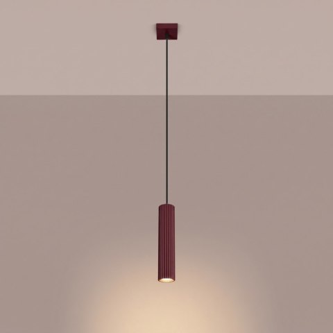 Sollux Lighting Lampa wisząca KARBON 1 burgund