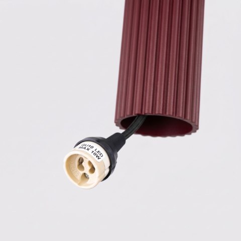 Sollux Lighting Lampa wisząca KARBON 1 burgund