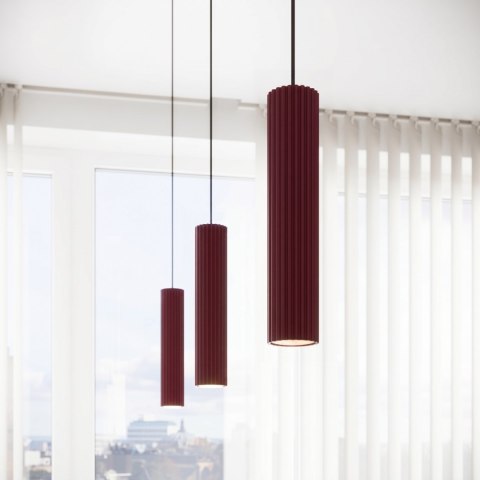 Sollux Lighting Lampa wisząca KARBON 1 burgund