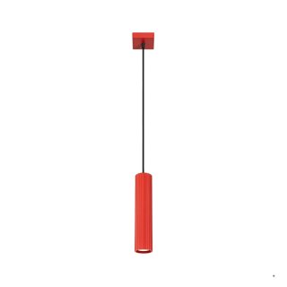 Sollux Lighting Lampa wisząca KARBON 1 czerwona