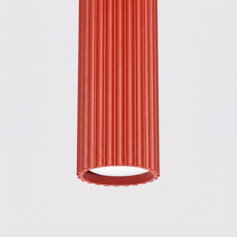 Sollux Lighting Lampa wisząca KARBON 1 czerwona