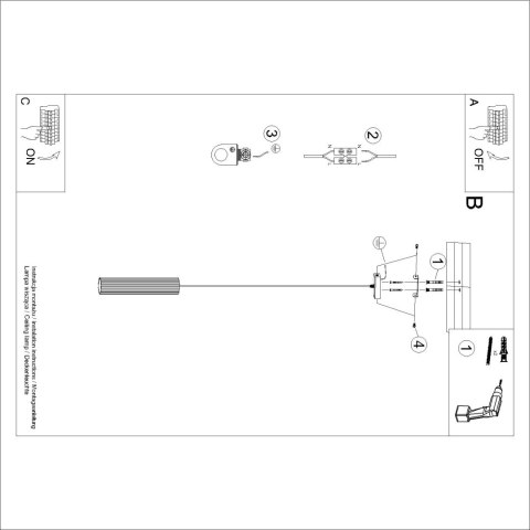Sollux Lighting Lampa wisząca KARBON 1 ultramaryna