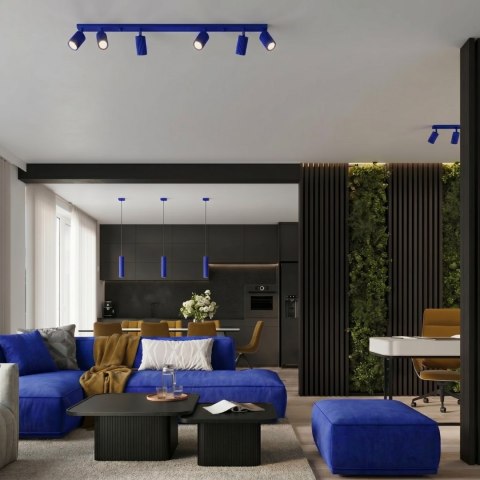 Sollux Lighting Lampa wisząca KARBON 1 ultramaryna