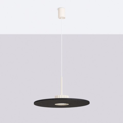 Sollux Lighting Lampa wisząca OVO 1 beżowa/czarna filc Gx53