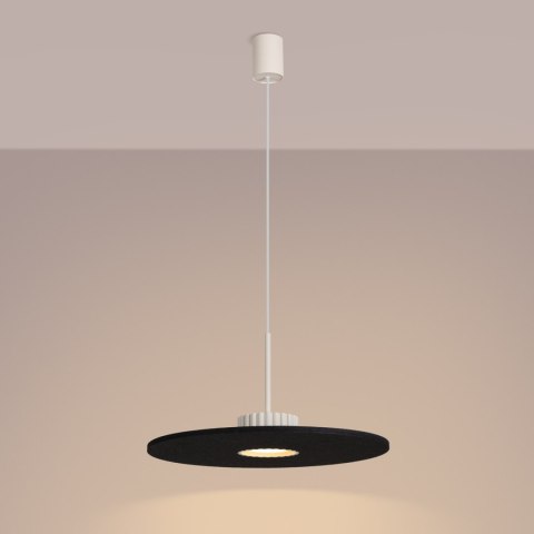 Sollux Lighting Lampa wisząca OVO 1 beżowa/czarna filc Gx53