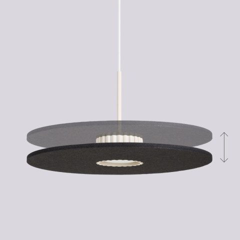 Sollux Lighting Lampa wisząca OVO 1 beżowa/czarna filc Gx53