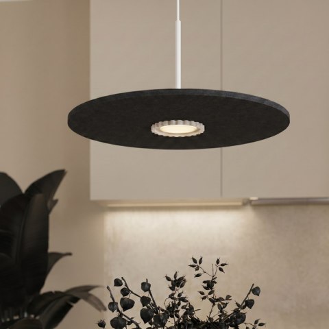 Sollux Lighting Lampa wisząca OVO 1 beżowa/czarna filc Gx53