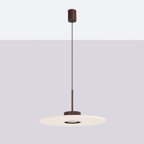 Sollux Lighting Lampa wisząca OVO 1 brązowa/beżowa filc Gx53