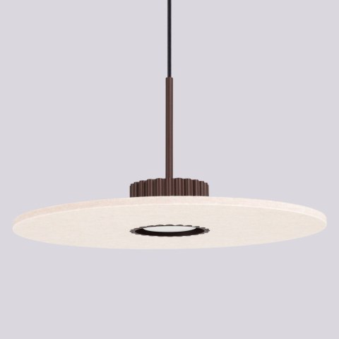 Sollux Lighting Lampa wisząca OVO 1 brązowa/beżowa filc Gx53