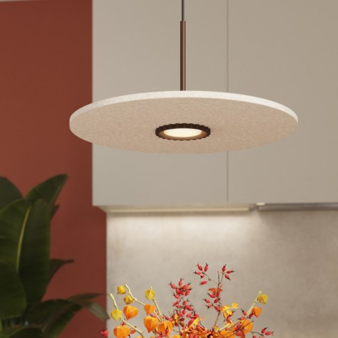 Sollux Lighting Lampa wisząca OVO 1 brązowa/beżowa filc Gx53