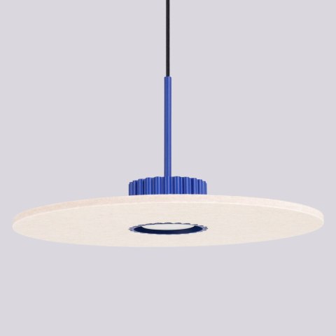 Sollux Lighting Lampa wisząca OVO 1 ultramaryna/beżowa filc Gx53