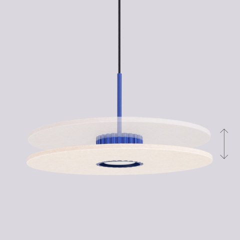 Sollux Lighting Lampa wisząca OVO 1 ultramaryna/beżowa filc Gx53