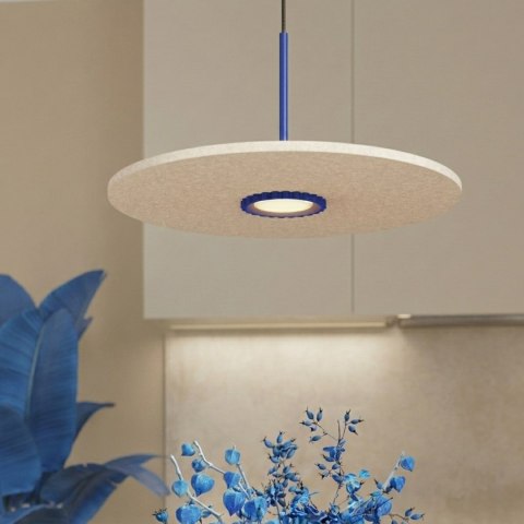 Sollux Lighting Lampa wisząca OVO 1 ultramaryna/beżowa filc Gx53