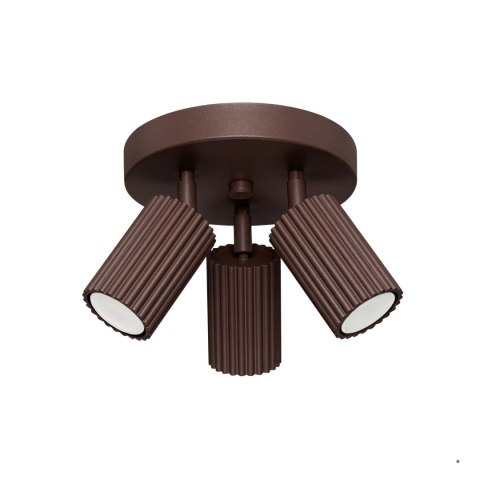 Sollux Lighting Plafon KARBON 3P brązowy