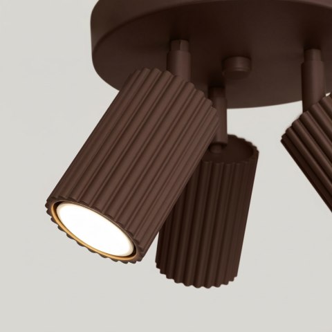 Sollux Lighting Plafon KARBON 3P brązowy