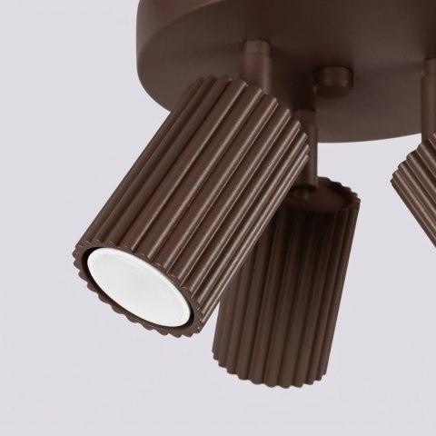 Sollux Lighting Plafon KARBON 3P brązowy