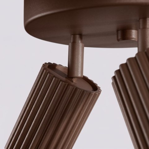 Sollux Lighting Plafon KARBON 3P brązowy