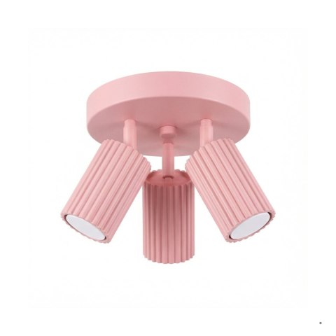 Sollux Lighting Plafon KARBON 3P różowy