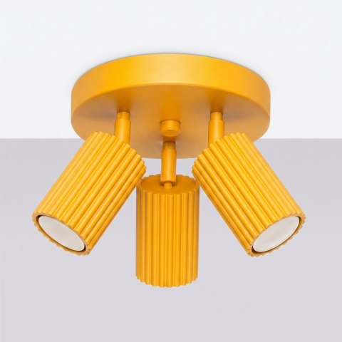 Sollux Lighting Plafon KARBON 3P żółty