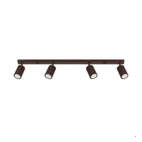 Sollux Lighting Plafon KARBON 4L brązowy