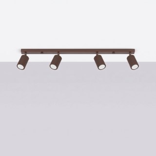 Sollux Lighting Plafon KARBON 4L brązowy